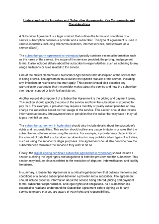 Digital Certificate Subscriber Agreement in India | ID Sign