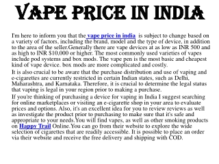 Vape price in india