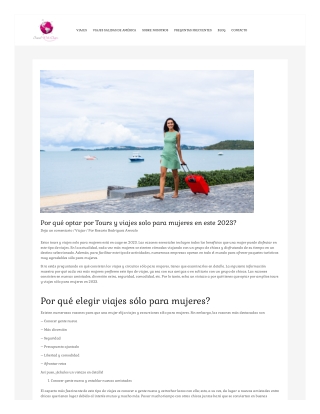 Tours y viajes solo para mujeres