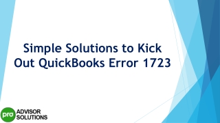A complete procedure to resolve QuickBooks Error 1723