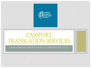 Passport Translation Services