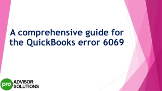 The most useful methods to resolve QuickBooks Error 6069