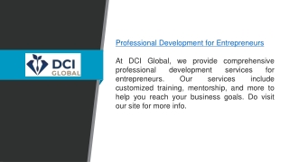 Professional Development For Entrepreneurs  Dcighq.com