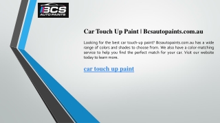 Car Touch Up Paint  Bcsautopaints.com.au