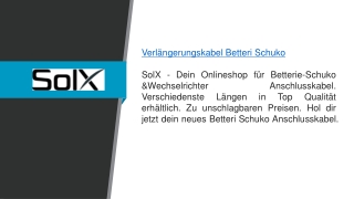 Verlängerungskabel Betteri Schuko  Solx.de
