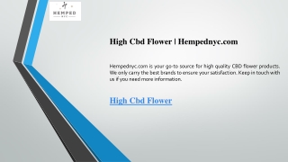 High Cbd Flower  Hempednyc.com