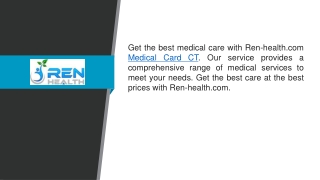 Medical Card Ct  Ren-health.com