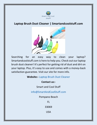 Laptop Brush Dust Cleaner  Smartandcoolstuff