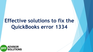 A quick and easy guide to fix QuickBooks Error 1334