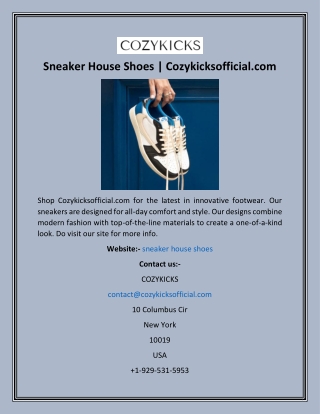 Sneaker House Shoes  Cozykicksofficial