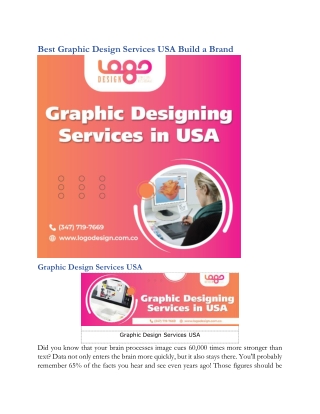 Best Graphic Design Services USA Build a Brand