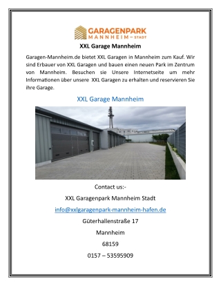 XXL Garage Mannheim