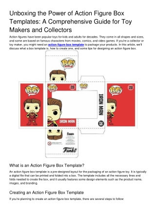 Action Figure Box Template