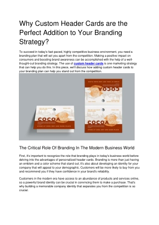 Why Custom Header Cards are the Perfect Addition to Your Branding Strategy?