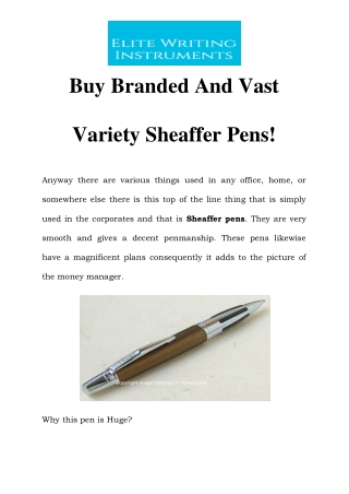 Sheaffer Pen Suppliers In Kolkata Call-9820665448