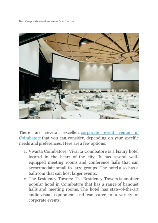 corporate event venue