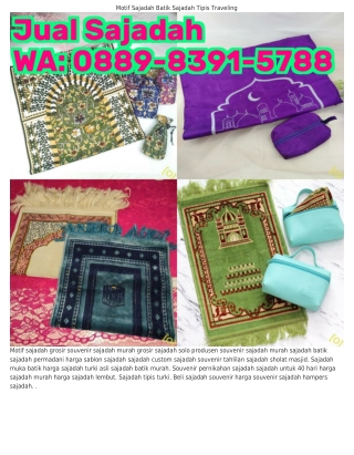 ౦889.8ᣮ9I.5ᜪ88 (WA) Souvenir Sajadah Tahlilan Sajadah Saku Premium