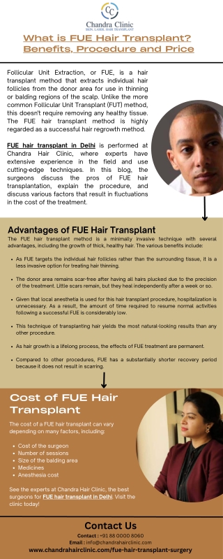 What is FUE Hair Transplant Benefits, Procedure and Price