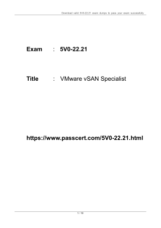 5V0-22.21 VMware vSAN Specialist Real Dumps