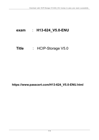 H13-624_V5.0-ENU HCIP-Storage v5.0 Exam Dumps