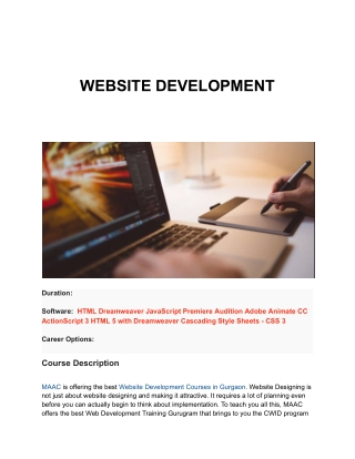 Website Development Courses in Gurgaon