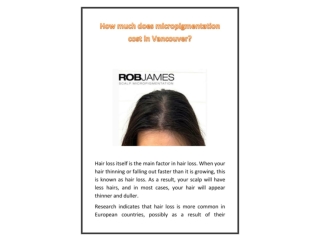How much does micropigmentation cost in Vancouver
