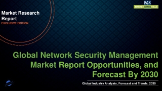 Network Security Management Market Worth US$ 98,216.6 million by 2030