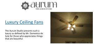 Luxury Ceiling Fans