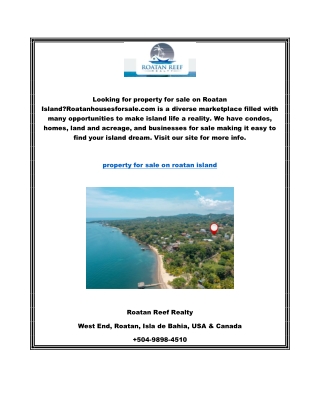 Property for Sale on Roatan Island Roatanhousesforsale.com
