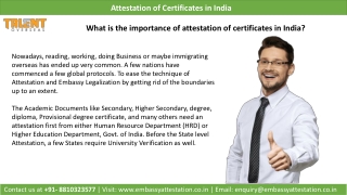 Know the Importance of attestation of certificates in India