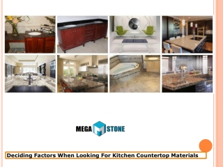 Deciding Factors When Looking For Kitchen Countertop Materials