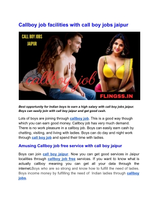 Callboy job facilities with call boy jobs jaipurpdf