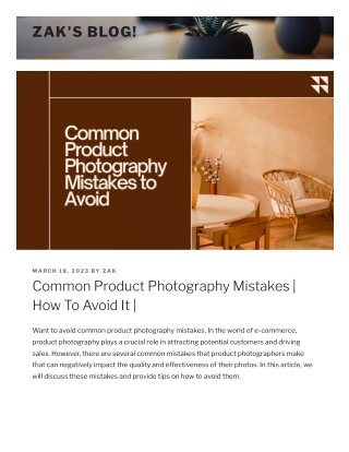 Common Product Photography Mistakes _ How To Avoid It