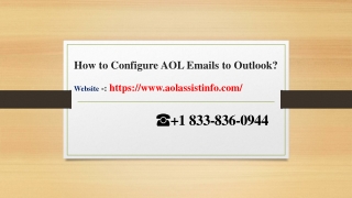 How to Configure AOL email in Outlook  1(833)836-0944