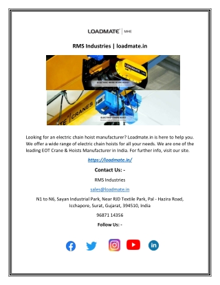 RMS Industries | loadmate.in