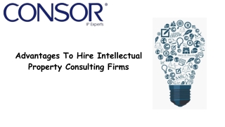 Intellectual Property Consulting Firms