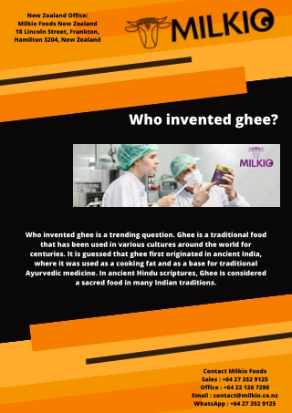 who invented ghee