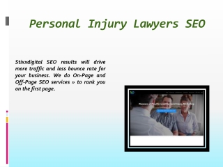 Personal Injury Lawyers SEO