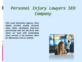 Personal Injury Lawyers SEO Company