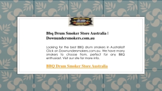 Bbq Drum Smoker Store Australia Downundersmokers.com.au