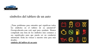 símbolos del tablero de un auto