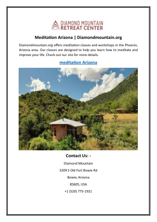 Meditation Arizona  Diamondmountain.org