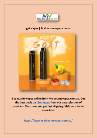 Iget Vapes | Melbournevapes.com.au