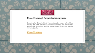 Cisco Training  Nexpertsacademy.com