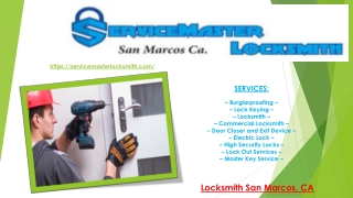 Locksmith San Marcos, CA