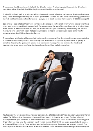 Review Of Panasonic Ep-1273 Kl Shiatsu Massage Chair