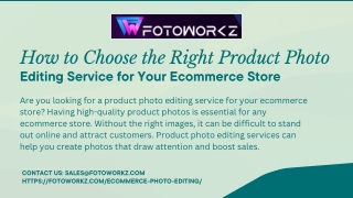 How to Choose the Right Product Photo Editing Service for Your Ecommerce Store