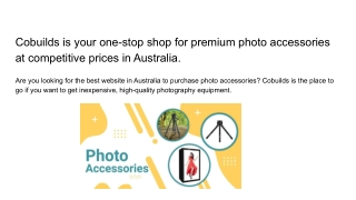 photo accessories at competitive prices in Australia