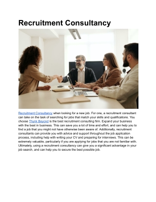 Recruitment Consultancy |Thynk Beyond