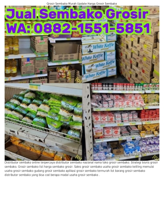 ౦88ᒿ–I55I–585I (WA) Modal Buka Usaha Grosir Sembako Agen Sembako Yang Paling Mur